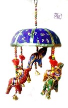 Elephant Blue Umbrella Hanging Layer Of Five Elephant Door Hanging , Dec... - £58.24 GBP