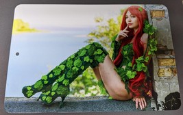 Sexy Redhead Poison Ivy Cosplay_Batman Villian_Metal Poster Pinup_Erotic Woman A - £11.99 GBP