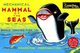 Mammal of the Seas: Whale Chasing Fish - Art Print - £17.37 GBP+
