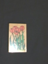 Tulips #476F Rubber Stamp Wood Mounted All Night Media New - £7.10 GBP