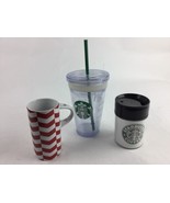 Starbucks ToGo Tumbler 16oz 2011 Insulated cold cup Clear Lot Mugs Lids - £11.84 GBP