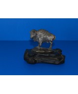 Figurines/Pewter Buffalo on Coal Platform - $763.92 MXN