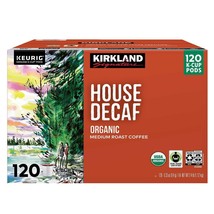 Kirkland Signature House Decaf Organic Coffee Medium Roast 120 K-Cup Pods 2025.. - $56.42