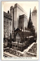 RPPC NYC Trinity Church Birds Eye View Real Photo Postcard Q29 - $4.95