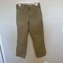 Carhartt Pants Mens 33x32 Tan Twill 5 Pocket Chino Khaki Workwear Casual... - $25.39