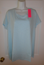 NWT LILLY PULITZER HYDRA BLUE SCOOP-NECK ETTA TOP XXL - $47.49