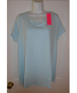 NWT LILLY PULITZER HYDRA BLUE SCOOP-NECK ETTA TOP XXL - $47.49