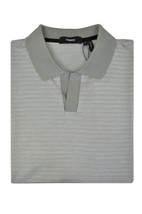  Theory Men&#39;s Gray Jacquard Flat Knit Trace Golf Polo Shirt, M Medium , ... - £78.48 GBP
