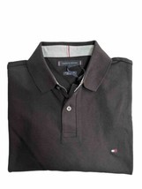 New Tommy Hilfiger Pique Men&#39;s Short Sleeve 1985 Polo Shirt Black Large - £23.52 GBP