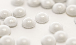 HOTFIX White Pearl Ceramic Domes available 2 Sizes (ø3.0mm ø4.0mm) min14... - £3.92 GBP