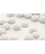HOTFIX White Pearl Ceramic Domes available 2 Sizes (ø3.0mm ø4.0mm) min14... - £3.97 GBP