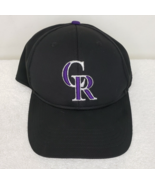 Colorado Rockies MLB OC Sports Hat Cap Solid Black / CR Logo Team Adjust... - $134.57 MXN