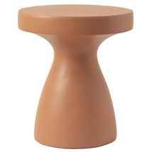 LeisureMod 16 Wide Round Side Table in Fiberstone with Hourglass Pedest... - $2,509.77 MXN