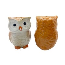 Ceramic Owl Salt &amp; Pepper Shaker Set Fall Autumn Decor 2.5” Inch w/ Stoppers - £6.01 GBP