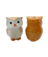 Ceramic Owl Salt &amp; Pepper Shaker Set Fall Autumn Decor 2.5” Inch w/ Stop... - $7.68