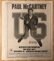 PAUL McCARTNEY 2005 US TOUR 11x13 CONCERT AD DALLAS TEXAS MAGAZINE FULL ... - £7.93 GBP