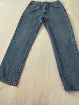 Carhartt Men's Blue Toughest Work Denim Jeans Measured Size (32×30.5) image 10