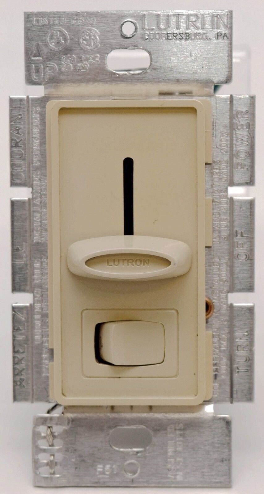Primary image for Lutron Skylark S-603PG-IV Ivory Wall Eco-Dimmer Light Switch 600w slide halogen