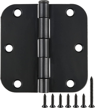 Door Hinges Rounded Matte Black Bedroom Indoor Door Hinges 30 Pack NEW - £40.51 GBP