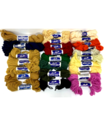 Lot of 25 Skeins Bucilla Tapestry Wool Yarn 100% Pure Virgin Wool Needle... - $49.49