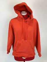 Athleta Hoodie Activewear Casual Fleece Orange Pullover Women&#39;s Size Small - $19.68
