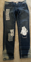 Free People Artisan De Luxe Crochet Embroidered Patchwork  Jeans inseam 30 - £20.39 GBP