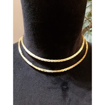 Womens Fashion 2 Strand Boho Gold Tone Link Box Chains Collar Necklace J... - $24.75