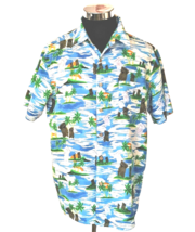 Coastal Hawaiian Men&#39;s Size Large Multicolor Tropical Island Casual Aloha - £14.23 GBP