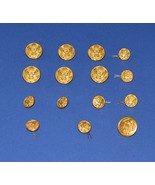 Button/Tie Clips-US Army ASU Mens Dress Uniform Bright Buttons 7 Large 8... - $18.00