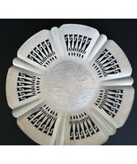 Vtg Farber &amp; Shlevin aluminum handwrought reticulated platter sunflower ... - $29.99