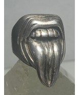 Tongue ring size 11.50 biker mouth band sterling silver men - $444.12 CAD