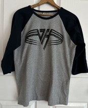 Van Halen T Shirt Mens Medium Emo Bug Band Gray 3/4 Sleeve - £19.55 GBP