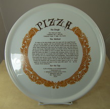 Oven-to-Table Porcelain Pizza Plate 12.25&quot; with Recipe Fine Seyei China Japan - £15.45 GBP
