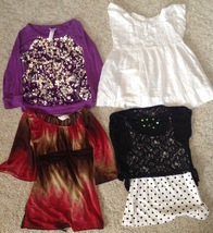 4 Girls Shirts Tops Size 7/8 Sequin Justice - £7.00 GBP