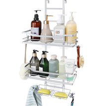 Over The Door Hanging Basket Organizer Shelf Storage Rack, Shampoo Soap ... - £31.38 GBP