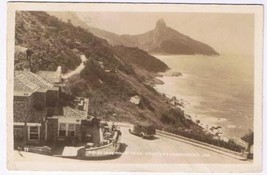 Brazil Postcard RPPC Rio De Janeiro Avenida Niemeyer E Restaurante Joa 1956 - $6.92