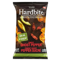 4 full size bags of Hardbite Sweet Ghost Pepper Handmade Potato Chips,Size 128g - £29.69 GBP
