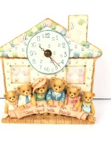 Cherished Teddies Family Clock New in Box Vtg 1995 156604 Vintage No Certificate - £33.02 GBP
