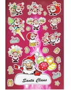 D397 Christmas Santa Claus Xmas Sticker Decal Kids Size 27x18 cm / 10x7 ... - £2.74 GBP