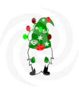 Gnome 13a-Digital ClipArt-Art Clip-Gift Tag-Holiday-Background-Gift Card.  - $37.17 MXN