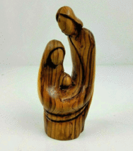 Hand Carved Olive Wood Nativity Figurine Statue Jesus Mary Joseph Holy Land - £19.57 GBP