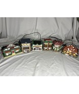 Vintage 1993 Spirit Of America Santa’s Best Christmas Village 6 Pieces - $40.00