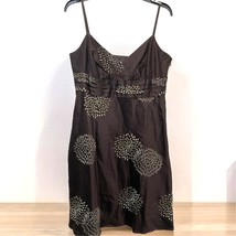 Ann Taylor Petites String strap Womens Midi dress Brown Gold Size 12P - $28.04