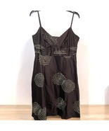 Ann Taylor Petites String strap Womens Midi dress Brown Gold Size 12P - $38.35 CAD