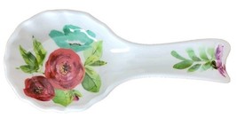 Pioneer Woman ~ CLARA ~ White w/Floral Design ~ 8.75&quot; ~ Melamine ~ Spoon... - $35.11 CAD