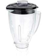 Blender 6-Cup Glass Jar Lid Black And Clear NEW - £32.08 GBP