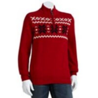 Primary image for Chaps by Ralph Lauren Mens XXL Sagamore Red Snowflake Sweater