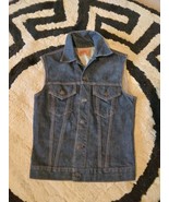 Vtg 60&#39;s Levis type 3 Denim  70505 0217 Trucker Vest 524 Buttons  Size  ... - $73.21