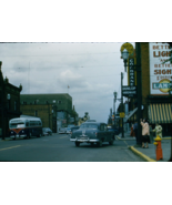 Canada City Street Scene Cars Bus People 35mm Slide Red Border Kodachrome - $11.00