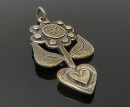 JAMES AVERY 925 Sterling Silver - Vintage Love Heart Flower Pendant - PT9914 - £301.61 GBP